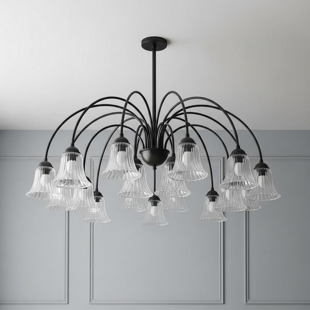 Modern round glass chandelier