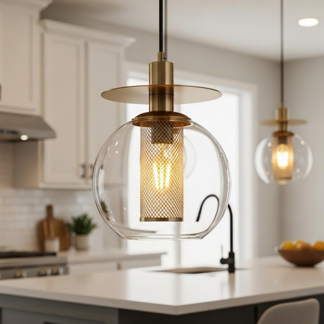 Glass cover pendant light