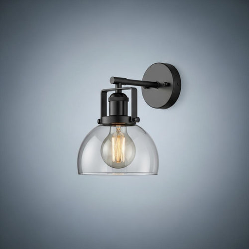 Hemispherical glass lampshade wall lamp