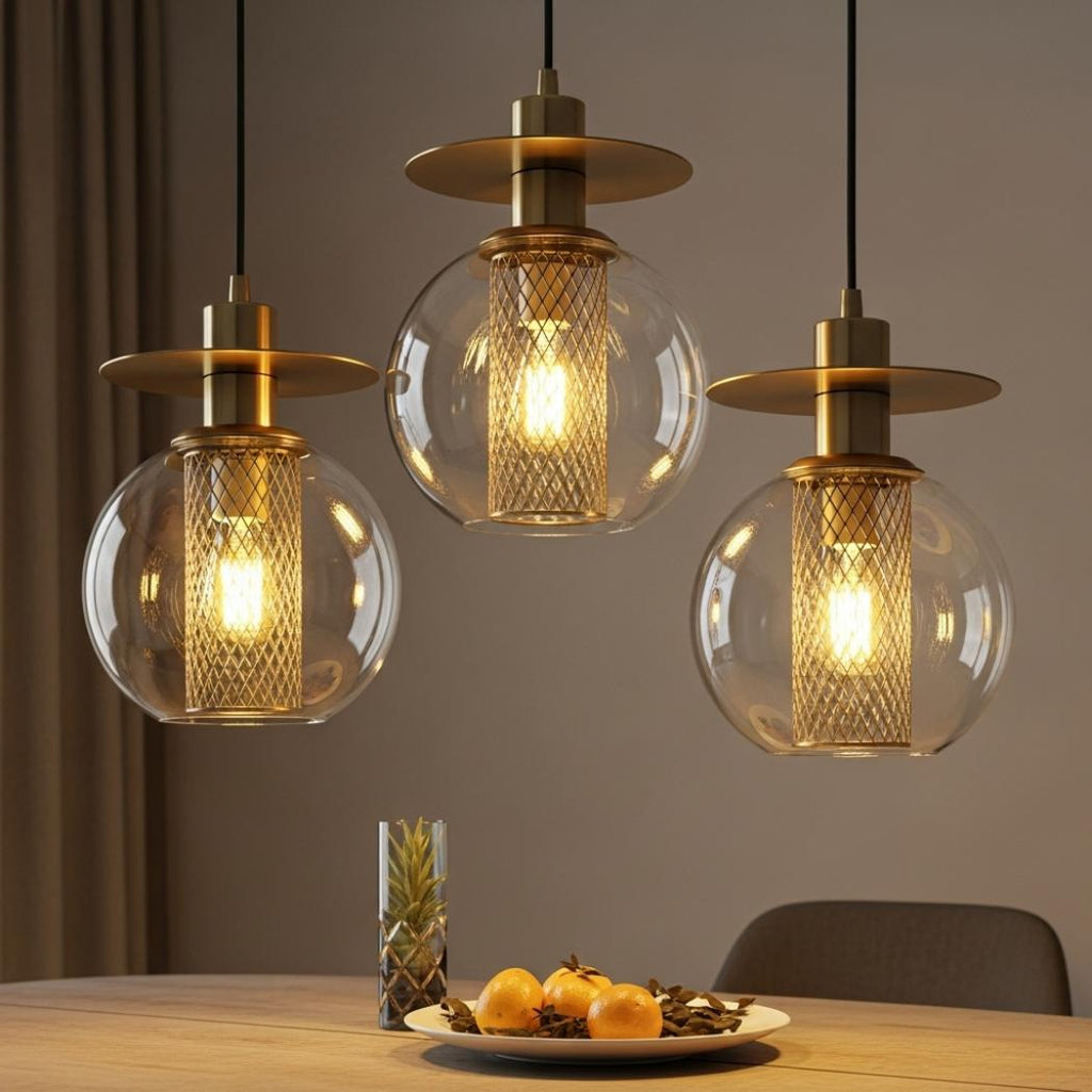 Glass cover pendant light
