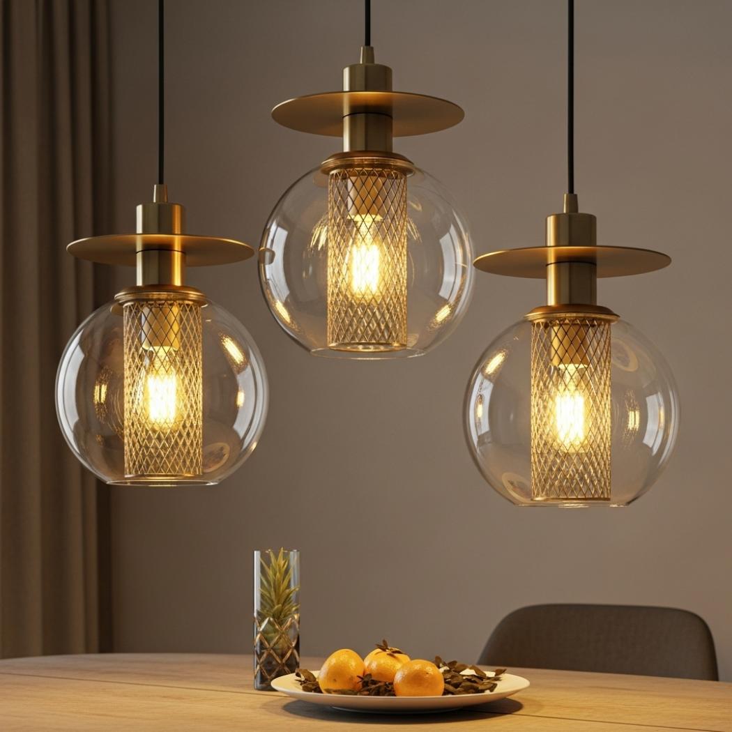 Glass cover pendant light