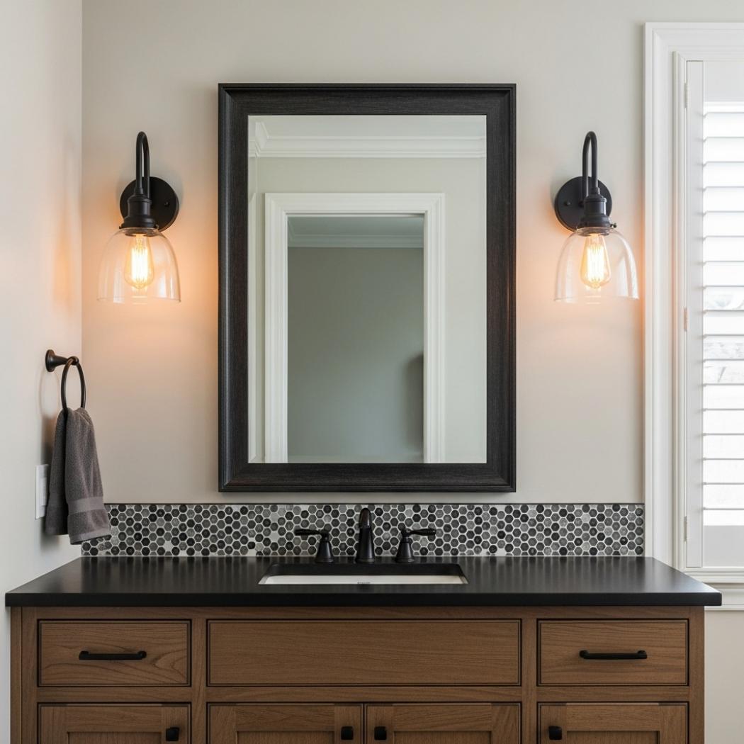 Round glass wall light