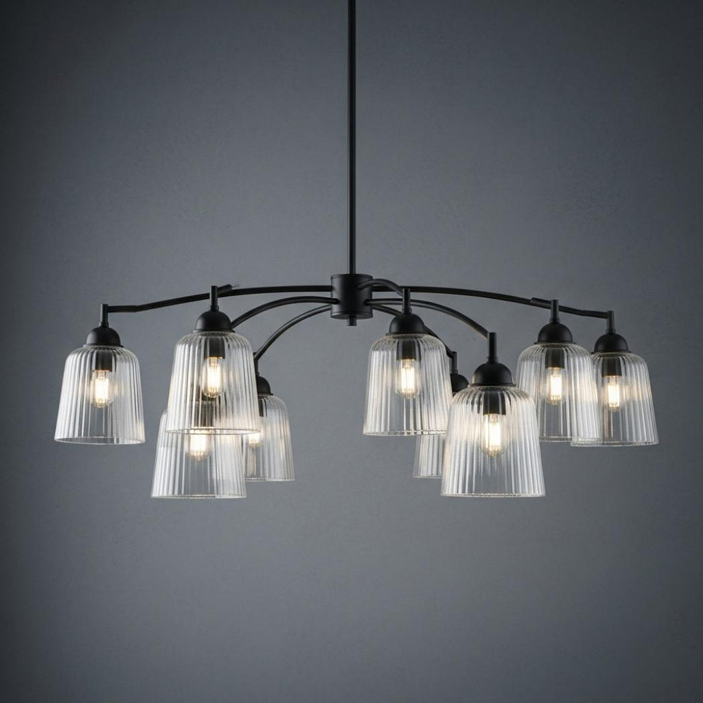 Modern round glass chandelier